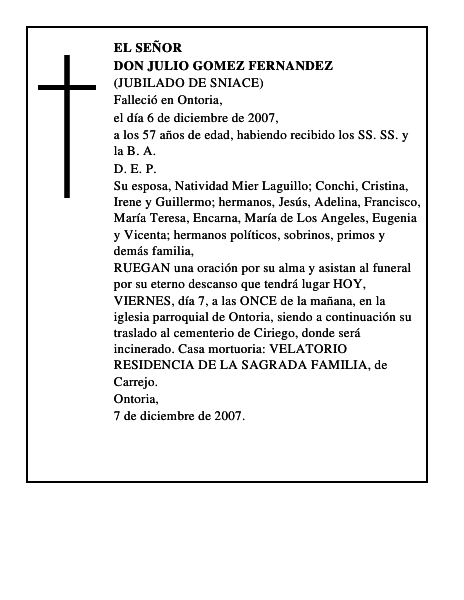 DON JULIO GOMEZ FERNANDEZ