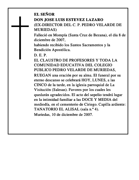 DON JOSE LUIS ESTEVEZ LAZARO
