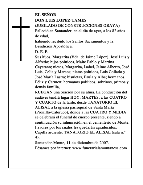 DON LUIS LOPEZ TAMES