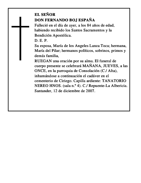 DON FERNANDO BOJ ESPAÑA