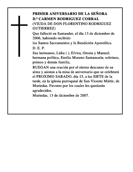 D.ª CARMEN RODRIGUEZ CORRAL