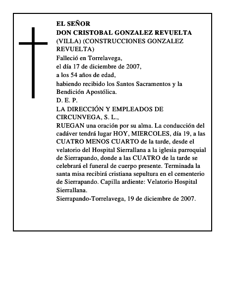 DON CRISTOBAL GONZALEZ REVUELTA