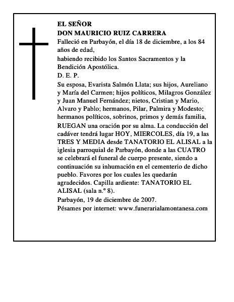 DON MAURICIO RUIZ CARRERA