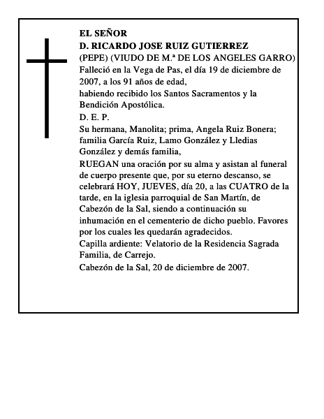 D. RICARDO JOSE RUIZ GUTIERREZ