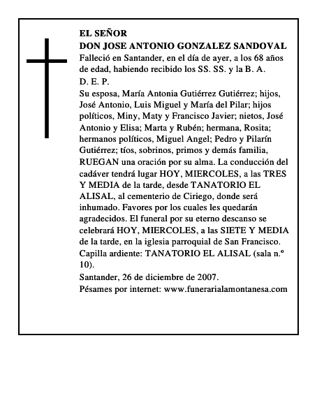 DON JOSE ANTONIO GONZALEZ SANDOVAL