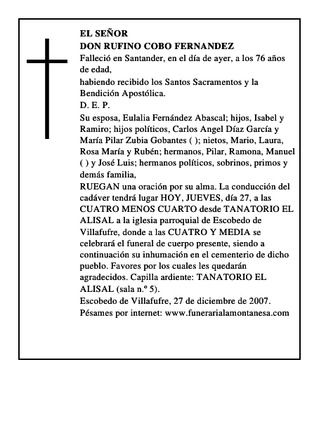 DON RUFINO COBO FERNANDEZ