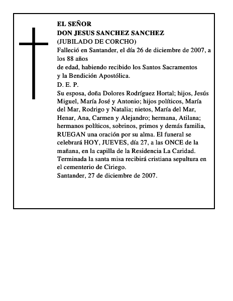 DON JESUS SANCHEZ SANCHEZ