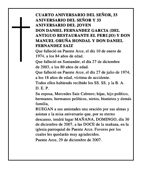 DON DANIEL FERNANDEZ GARCIA (DEL ANTIGUO RESTAURANTE EL PERUJO) Y DON MANUEL ORUÑA HONDA