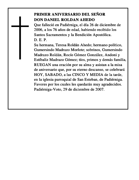 DON DANIEL ROLDAN AHEDO