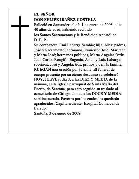 DON FELIPE IBAÑEZ COSTELA