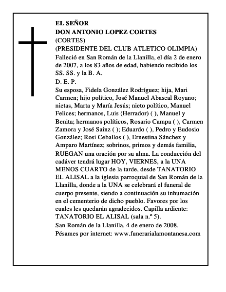 DON ANTONIO LOPEZ CORTES