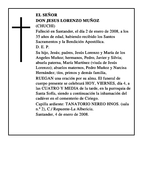 DON JESUS LORENZO MUÑOZ