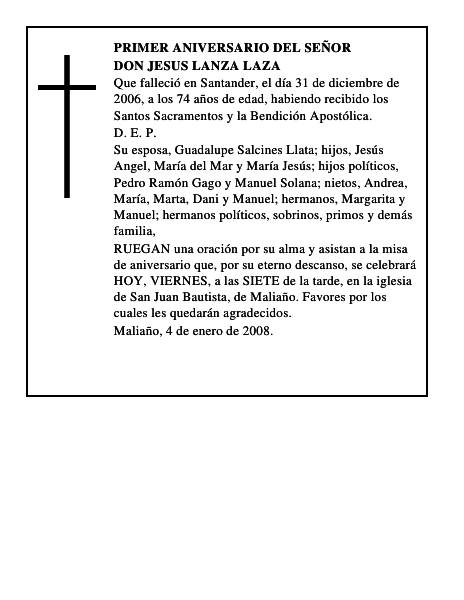 DON JESUS LANZA LAZA