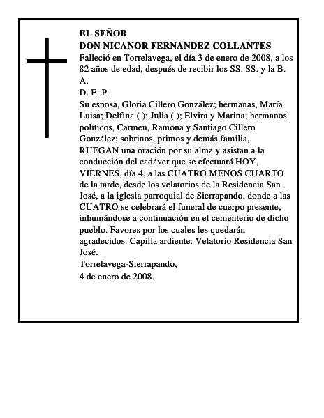 DON NICANOR FERNANDEZ COLLANTES