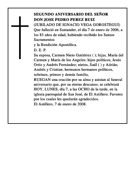 DON JOSE PEDRO PEREZ RUIZ