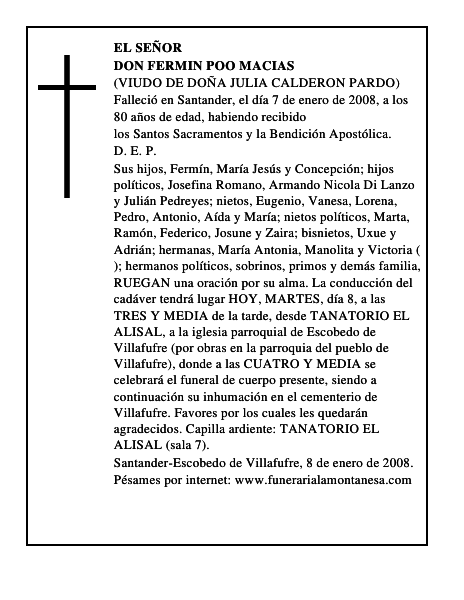 DON FERMIN POO MACIAS
