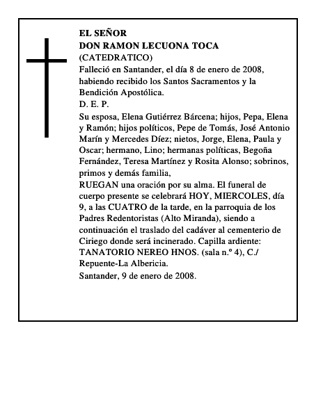DON RAMON LECUONA TOCA