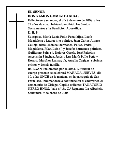 DON RAMON GOMEZ CAGIGAS