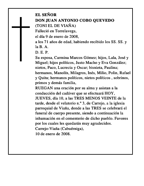 DON JUAN ANTONIO COBO QUEVEDO