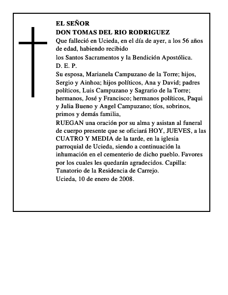 DON TOMAS DEL RIO RODRIGUEZ