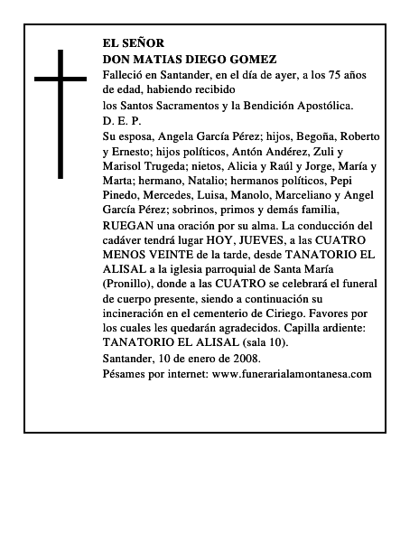 DON MATIAS DIEGO GOMEZ