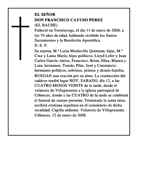 DON FRANCISCO CAYUSO PEREZ