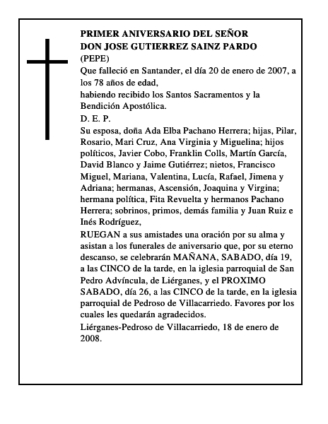 DON JOSE GUTIERREZ SAINZ PARDO