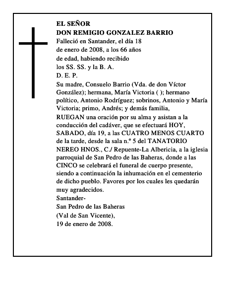 DON REMIGIO GONZALEZ BARRIO