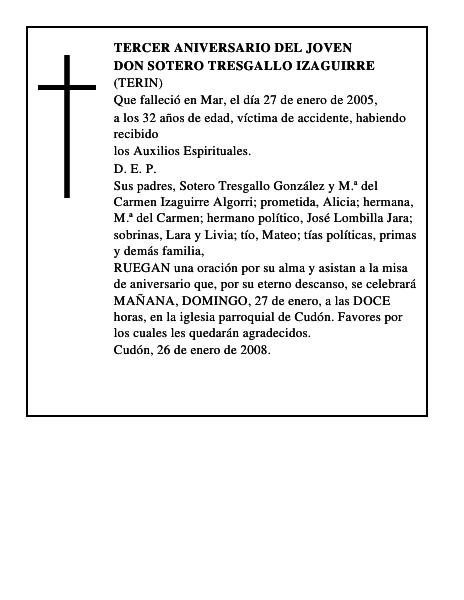 DON SOTERO TRESGALLO IZAGUIRRE