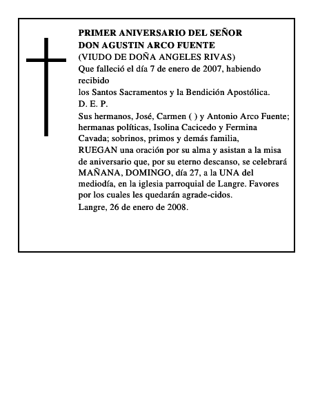DON AGUSTIN ARCO FUENTE
