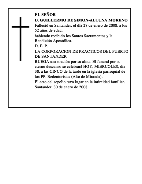 D. GUILLERMO DE SIMON-ALTUNA MORENO