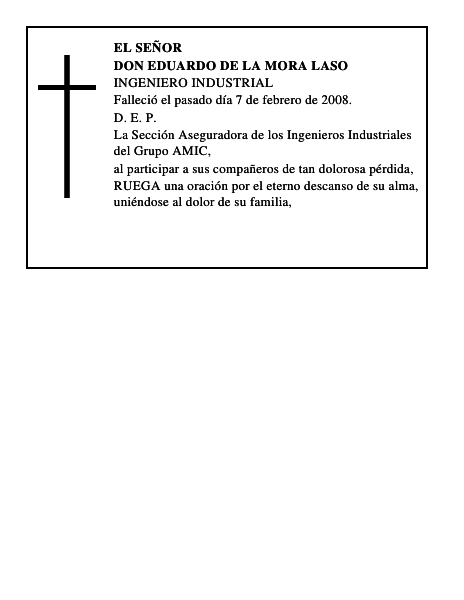 DON EDUARDO DE LA MORA LASO