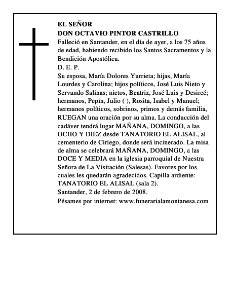 DON OCTAVIO PINTOR CASTRILLO