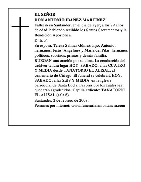 DON ANTONIO IBAÑEZ MARTINEZ