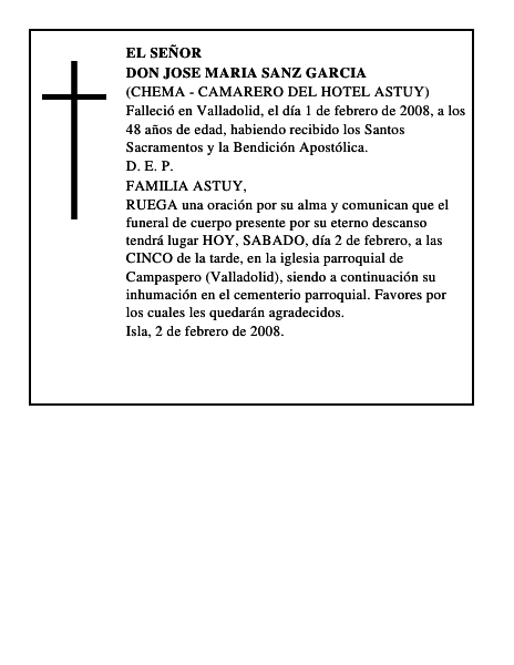 DON JOSE MARIA SANZ GARCIA