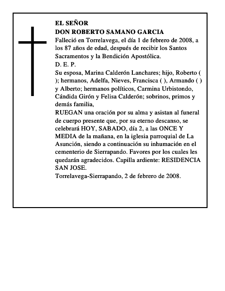 DON ROBERTO SAMANO GARCIA