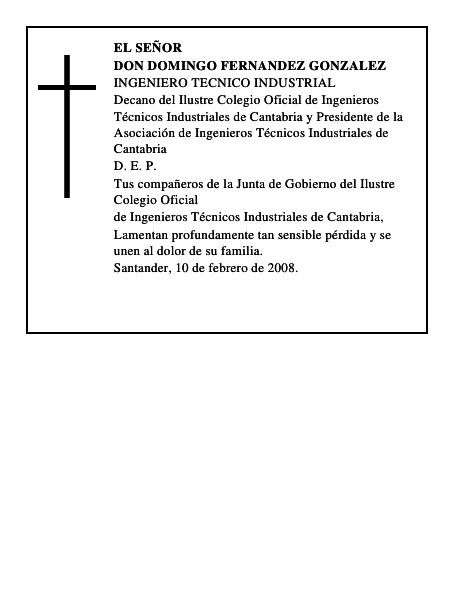DON DOMINGO FERNANDEZ GONZALEZ