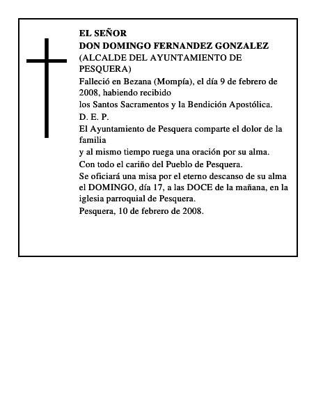 DON DOMINGO FERNANDEZ GONZALEZ