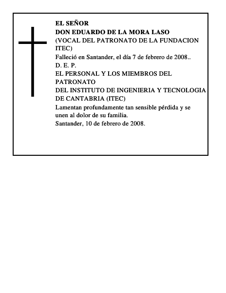DON EDUARDO DE LA MORA LASO