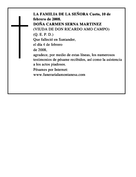 DOÑA CARMEN SERNA MARTINEZ