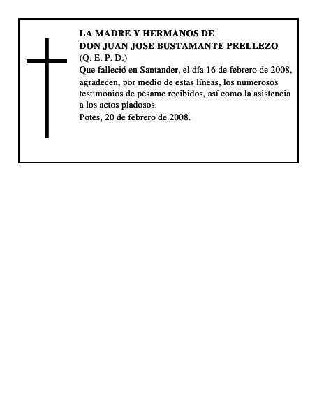 DON JUAN JOSE BUSTAMANTE PRELLEZO