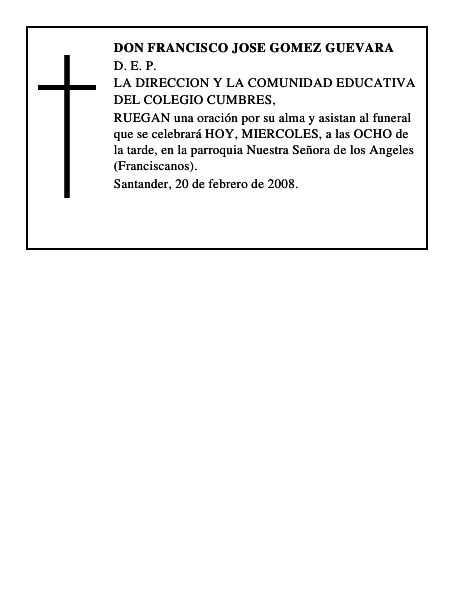 DON FRANCISCO JOSE GOMEZ GUEVARA