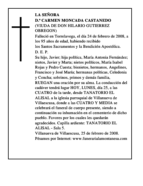 D.ª CARMEN MONCADA CASTANEDO