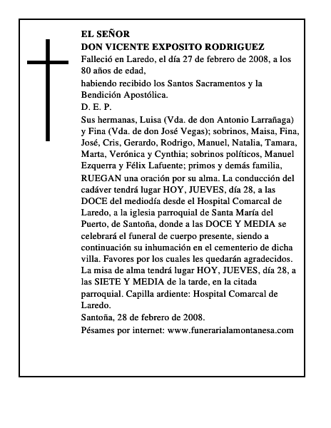 DON VICENTE EXPOSITO RODRIGUEZ