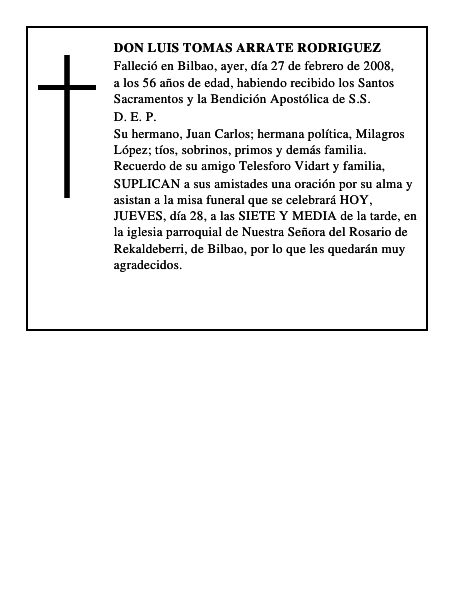 DON LUIS TOMAS ARRATE RODRIGUEZ