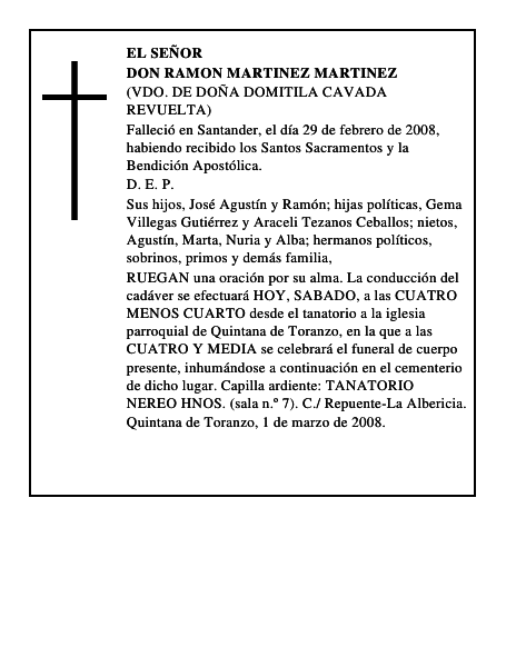DON RAMON MARTINEZ MARTINEZ
