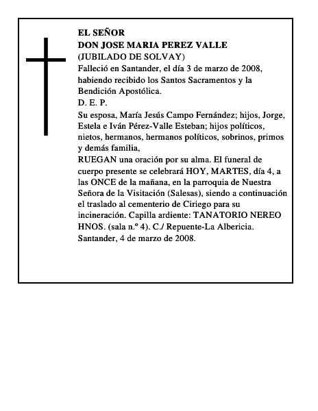 DON JOSE MARIA PEREZ VALLE