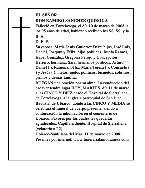 DON RAMIRO SANCHEZ QUIROGA