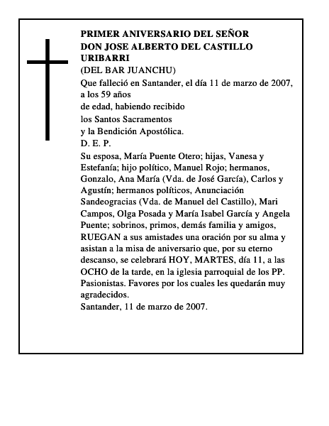 DON JOSE ALBERTO DEL CASTILLO URIBARRI