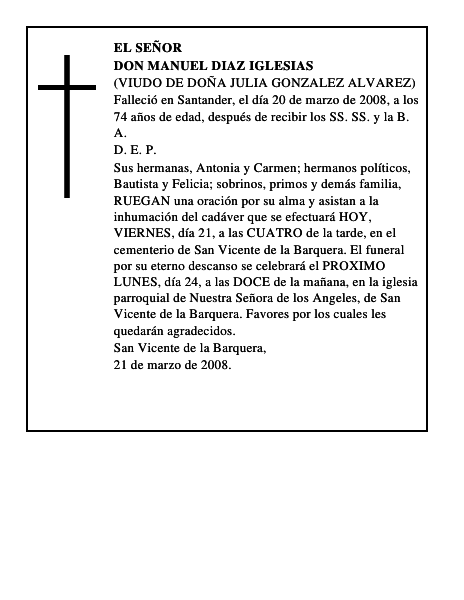 DON MANUEL DIAZ IGLESIAS